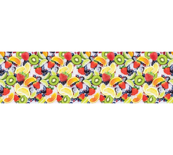 Панель для кухонного фартука ФАРТУКОФФ без дополнительного покрытия "ТП - Ледяные фрукты", 2000x600x0,7 мм, Термоперевод 35010410102 1