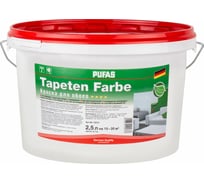 Интерьерная краска для обоев Pufas TAPETEN FARBE белая Основа А мороз. 2,5 л, 3,7 кг тов-169016