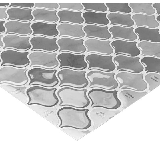 Комплект полимерной 3D плитки LAKO 30.5х30.5 см, 5 штук, Серая мозаика LKD-AMZ016
