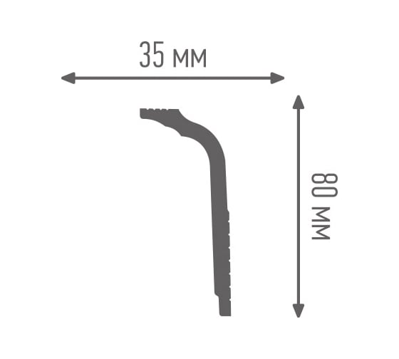 Плинтус ПЛИНТЭКС IC 35х80 мм 24607173945550