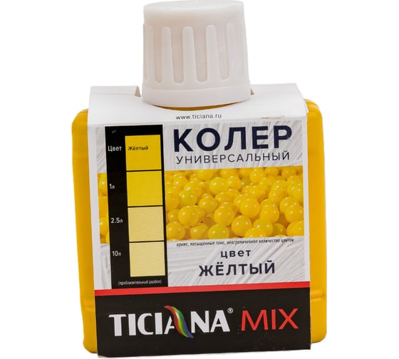 Универсальный колер микс TICIANA MIX желтый, 0.08 л 4300001223