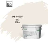 Колерованная краска Goodhim EXPERT MIRENA D2 RAL 090 90 05, высокостойкая, моющаяся, 2.4 л, 3.72 кг 54376