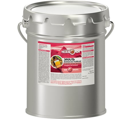 Износостойкая алкидно-уретановая эмаль Новбытхим, белая, 20 л 1280