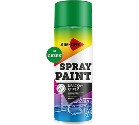 Акриловая краска Aim-one зеленая, аэрозоль, 450 мл SP-GR37