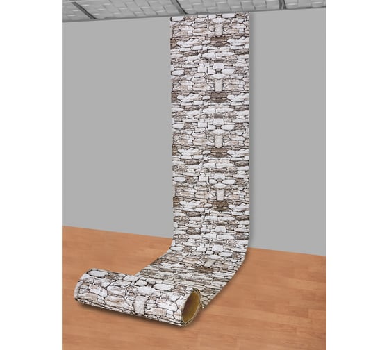 Мягкая самоклеящаяся 3D панель LAKO Камень кладка 18, рулон, 70x600 см LKD-16-05-FC82-1 LKD-16-05-FC82-1-RU