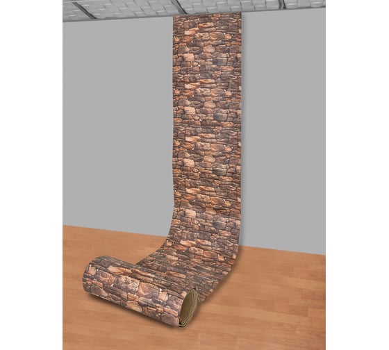Мягкая самоклеящаяся 3D панель LAKO Камень кладка 10, рулон, 70x600 см LKD-16-05-FC15 LKD-16-05-FC15-RU