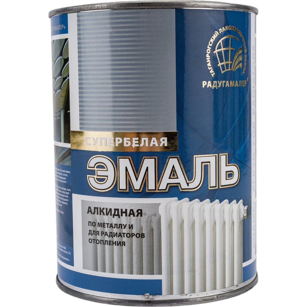 Алкидная краска для радиаторов  белая, 0.9 кг 4650001274953 .