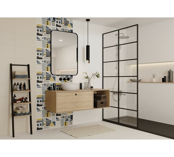 Декор LB CERAMICS Копенгаген 1645-0146 (белый; 25х45 см; 1 шт.) СК000036881