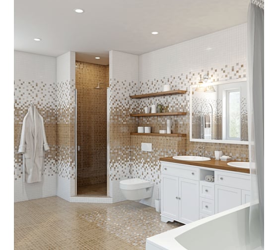 Плитка настенная LB CERAMICS Астрид 1041-0233 (белая; 20х40 см; 19 шт.; площадь упаковки 1,5 кв.м) СК000018461