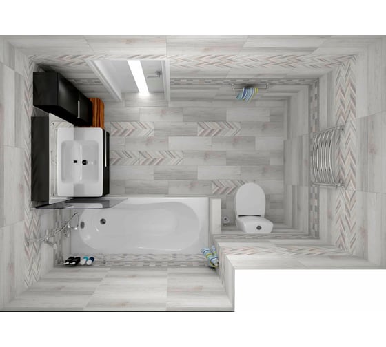 Плитка настенная LB CERAMICS Норданвинд 1064-0174 (серый; 20х60 см; 7 шт.; площадь упаковки 0,84 кв.м) СК000030129