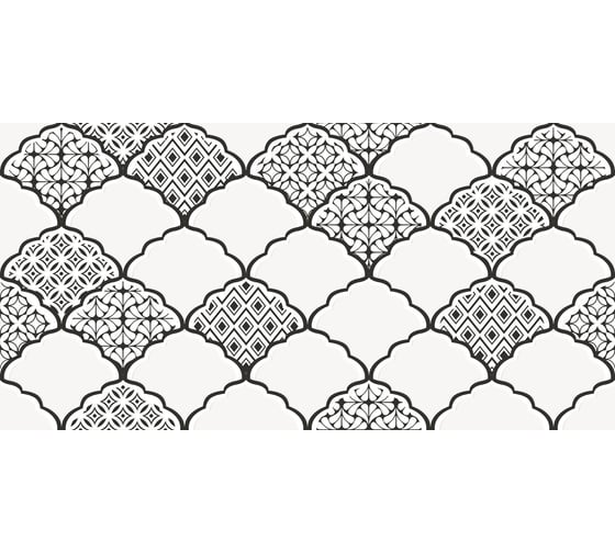Декор LB CERAMICS Эллен 1641-8647 (черно-белый; 20х40 см; 1 шт.) СК000036914