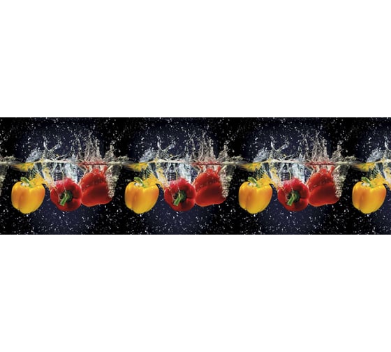 Панель для кухонного фартука ФАРТУКОФФ без дополнительного покрытия "ТП - Паприка",, 2000x600x0,7 мм, Термоперевод 35010540102 1