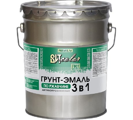 Грунт-эмаль по ржавчине 3в1 Царицынские краски белая 5 кг 20494