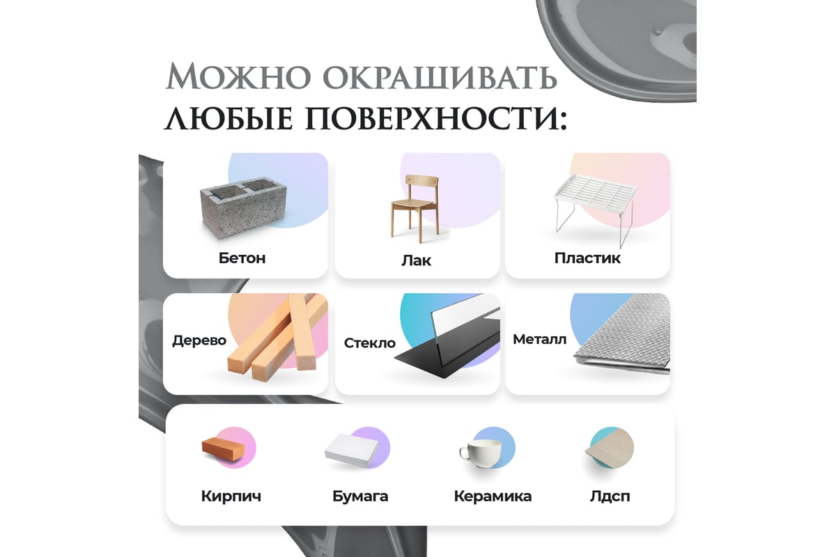 Краска для мебели и декора ATURI Design Меловой бархат mia маренго, 0. ...