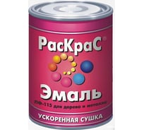 Универсальная эмаль РасКраС ПФ-115 черная, банка 2.8 кг 4607023393254