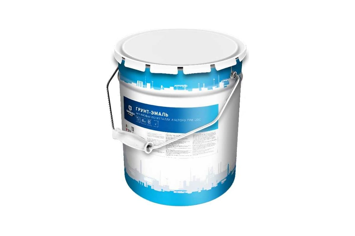 Грунт-эмаль акриловая по металлу и бетону Фарбен RAL 6027, 20 кг ...