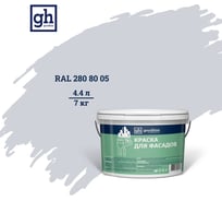 Колерованная краска для фасадов Goodhim TN D2 RAL 280 80 05, водно-дисперсионная акриловая, матовая, 7 кг 53911