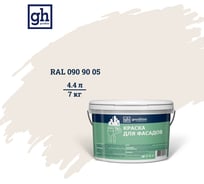 Колерованная краска для фасадов Goodhim TN D2 RAL 090 90 05, водно-дисперсионная акриловая, матовая, 7 кг 53805