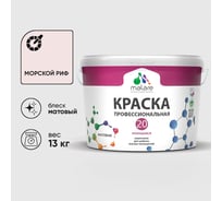 Краска MALARE Евро 20 для стен, потолков и обоев, морской риф, 13 кг КЕВРО20МОРМ1300
