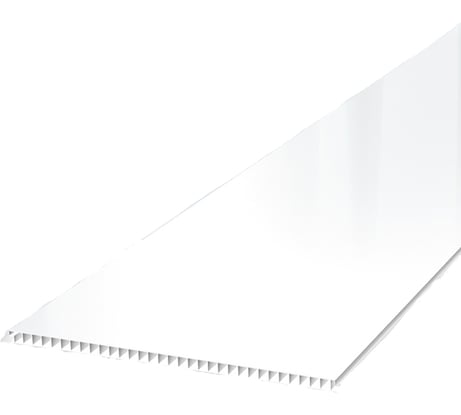 Панель ПВХ КронаПласт белый глянец, 2,7 м 00-00064281