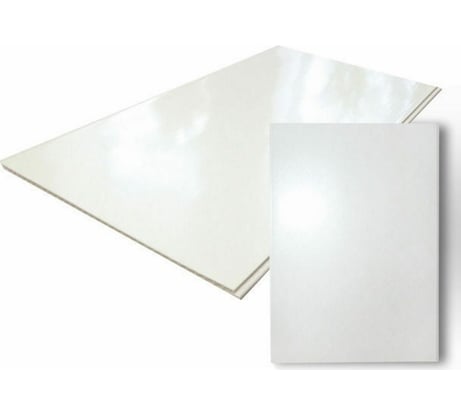 Панель ПВХ белый КронаПласт глянец, 3 м 00-00016731