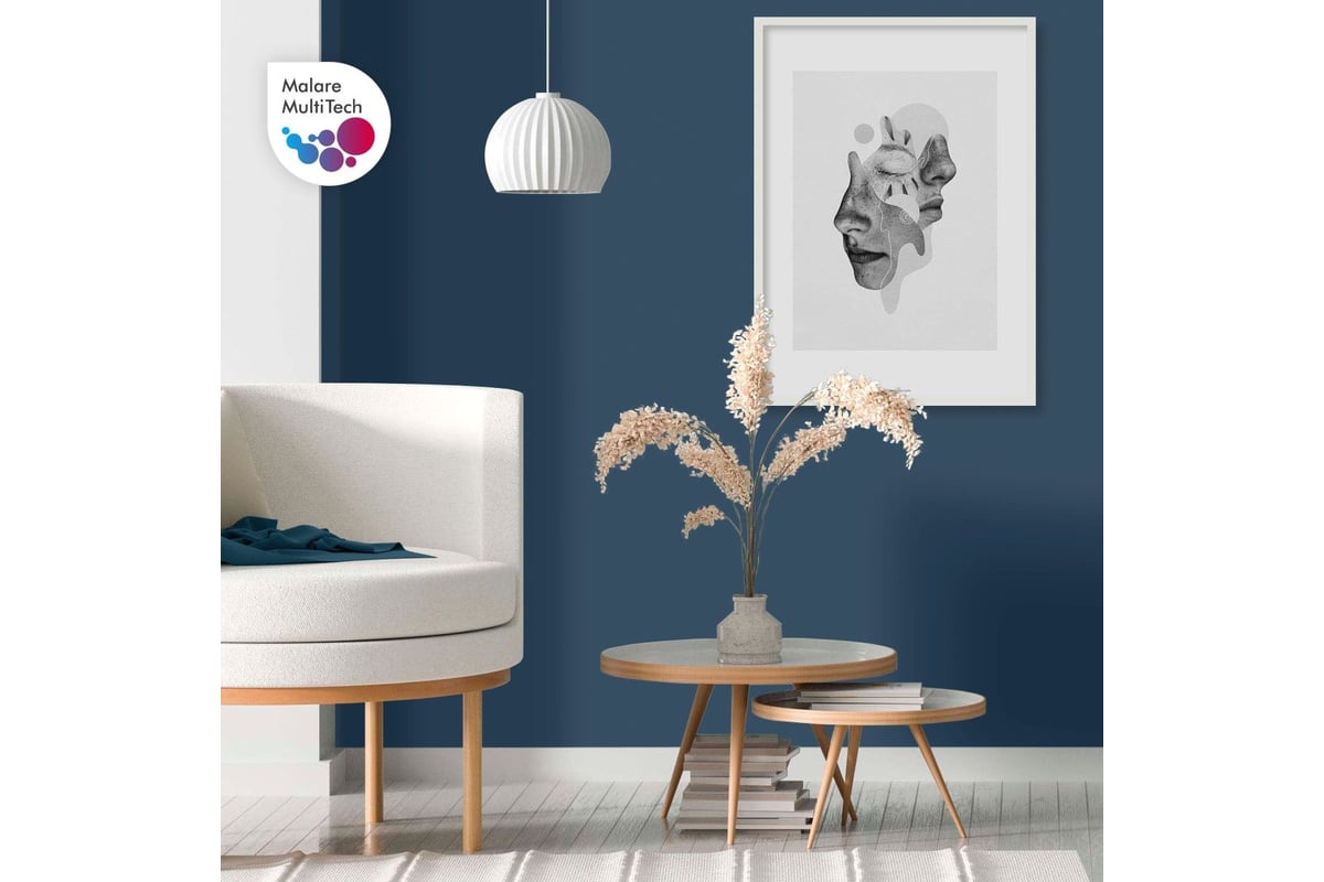 Износостойкая моющаяся краска MALARE Professional для стен и обоев ...