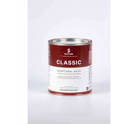 Акриловая краска для стен Selectone Сlassic Matte 5460-1