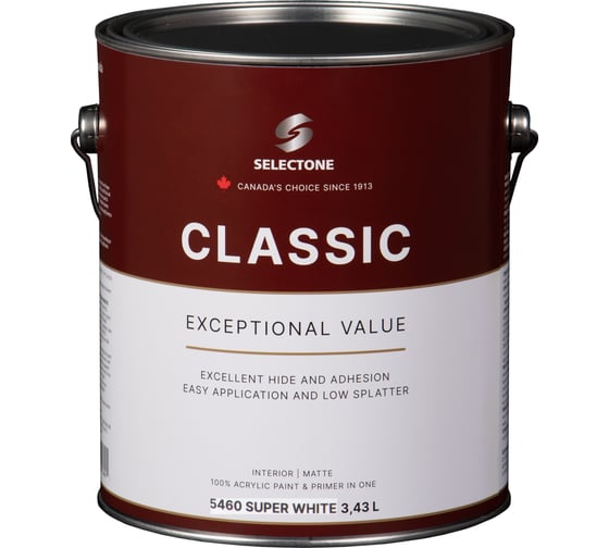 Акриловая краска для стен Selectone Сlassic Matte 5460-4
