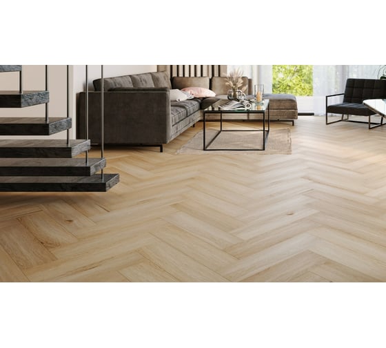 Плитка ПВХ Arbiton AMARON HERRINGBONE CA153 Дуб Янки, 33 класс 485932