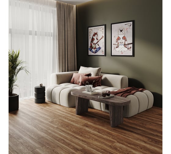 Ламинат spc GOODWAY spain collection, дуб валенсия, 43 класс, 1240x185x3,5 мм, упаковка 2,29 м2 GWES-02