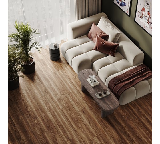 Ламинат spc GOODWAY spain collection, дуб валенсия, 43 класс, 1240x185x3,5 мм, упаковка 2,29 м2 GWES-02