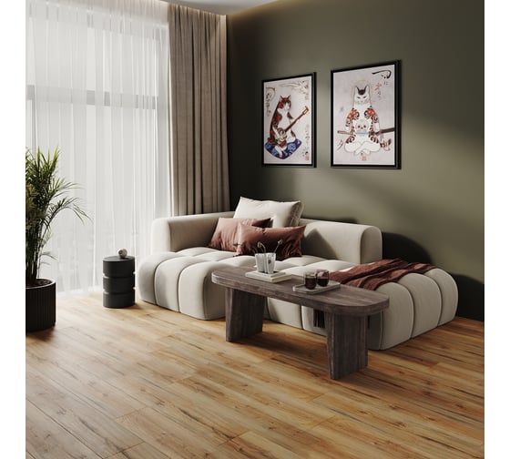 Ламинат spc GOODWAY spain collection, дуб каталония, 43 класс, 1240x185x3,5 мм, упаковка 2,29 м2 GWES-03