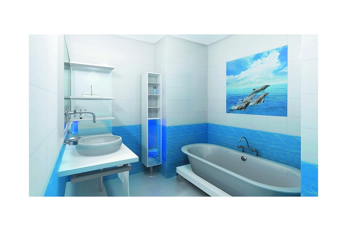 Ванная комната с дельфинами - 71 фото