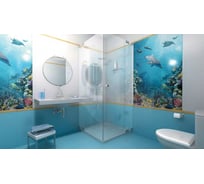 Панель ПВХ КронаПласт Unique подводный мир, 4 шт. 00-00026089