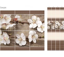 Панель ПВХ КронаПласт Unique сакура, 4 шт. 00-00035646