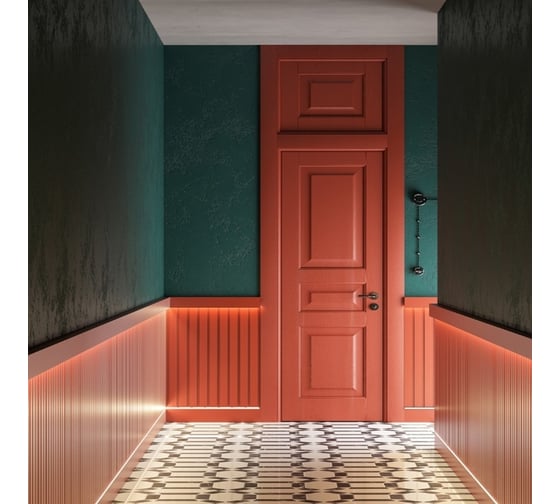 Панель стеновая "грани" ударопрочная, влагостойкая, под покраску Decor-Dizayn 240x13x3000 мм DD914 (3m)