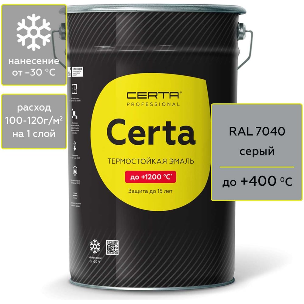 Термостойкая краска Certa для металла, печей, мангалов, радиаторов ...
