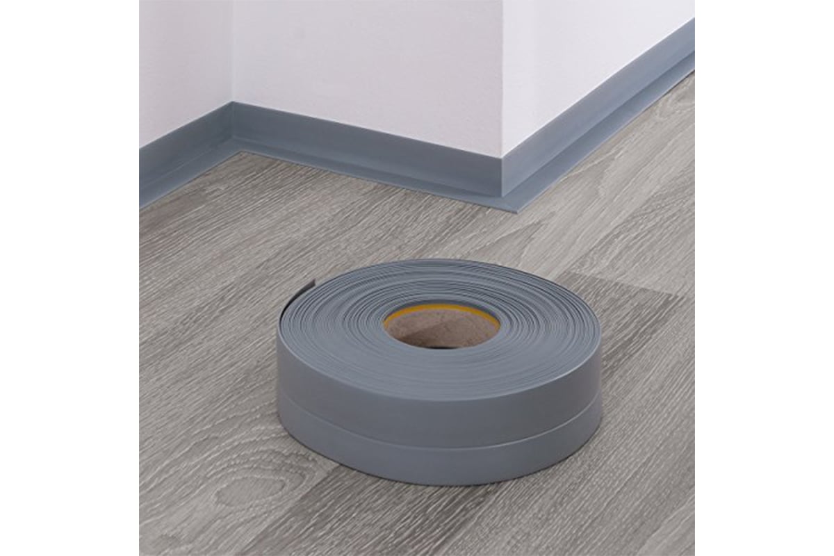 Плинтус пвх гибкий флекс GRACE 50 мм 24 м серый УТ000075988 - выгодная ...