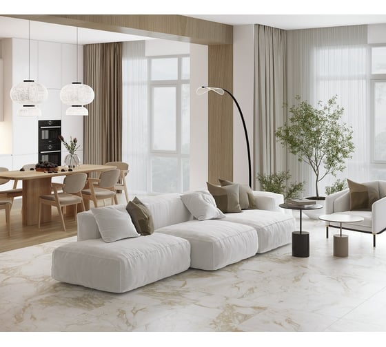Керамогранит полированный LAPARET calacatta oro золотой 60x60 см 1,44 м2, 4 шт х9999275896