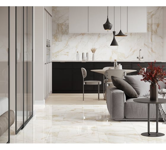 Керамогранит полированный LAPARET calacatta oro золотой 60x60 см 1,44 м2, 4 шт х9999275896