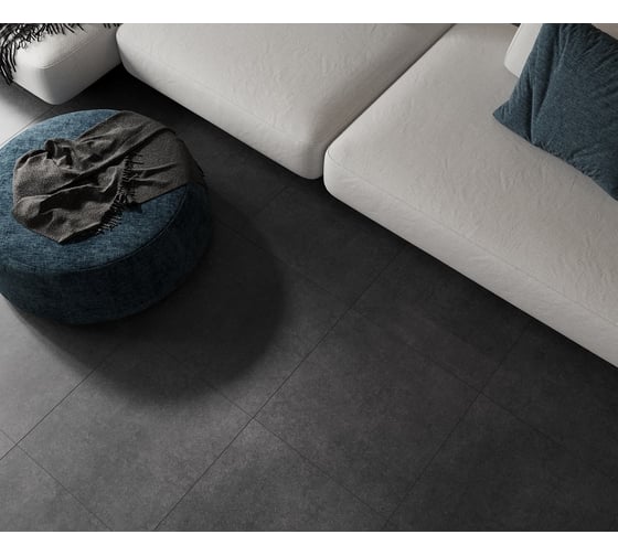 Керамогранит матовый LAPARET code black графитовый 60x60 см 1,44 м2, 4 шт х9999290557