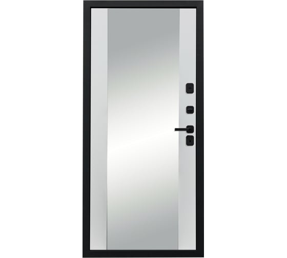Дверь DIVA 61 Зеркало 2050x960 мм Правая Олива Софт - Д15 Белый софт УТ-00076860