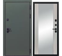 Дверь DIVA 61 Зеркало 2050x860 мм Правая Олива Софт - Д15 Сандал белый УТ-00076866