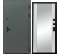 Дверь DIVA 61 Зеркало 2050x860 мм Правая Олива Софт - Д15 Белый софт УТ-00076858