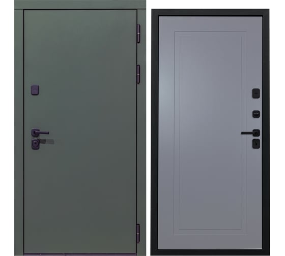 Дверь DIVA 61 2050x860 мм Правая Олива Софт - Н10 Силк Маус УТ-00076827 1