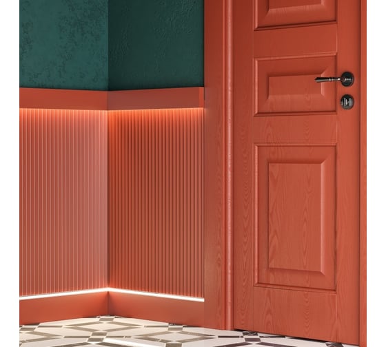 Панель стеновая Decor-Dizayn "Грани" ударопрочная, влагостойкая, под покраску 240x13x3000 мм DD912 (3m)