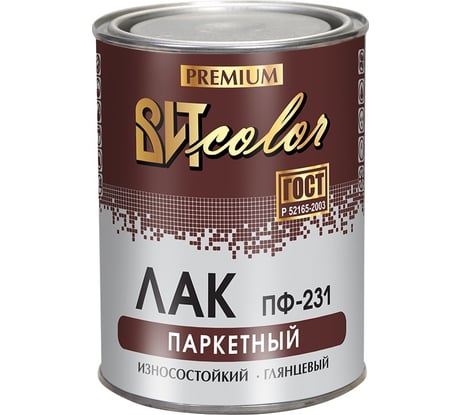 Паркетный лак Царицынские краски ВИТ color ПФ-231, 0.8 кг 18437