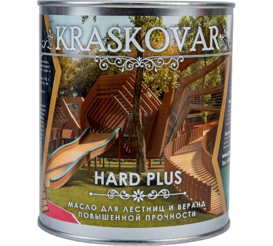 Масло повышенной прочности для лестниц и веранд Kraskovar Hard Plus ваниль, 0.75 л 1667