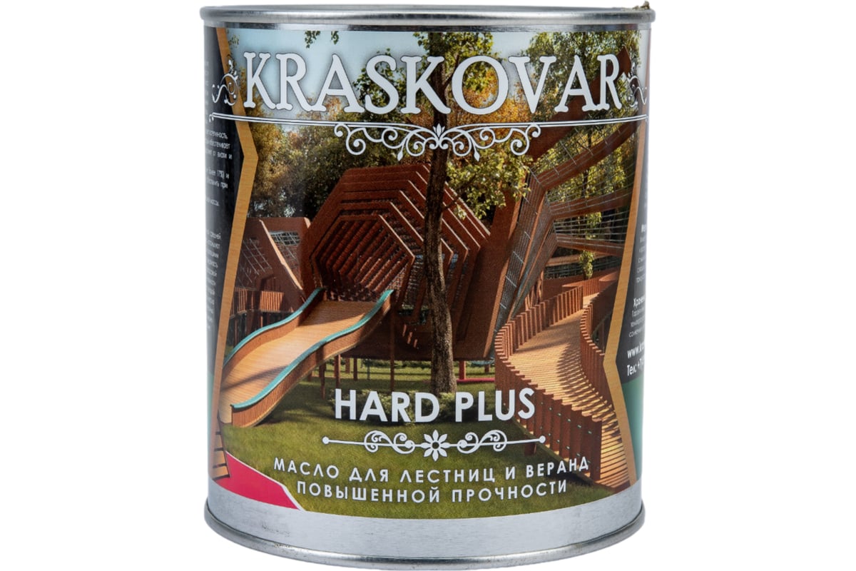 Масло повышенной прочности для лестниц и веранд Kraskovar Hard Plus ...