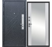 Дверь DIVA МХ-26 зеркало 2050x860 мм Левая Гранит лава оникс - Д15 Белый софт УТ-00077951